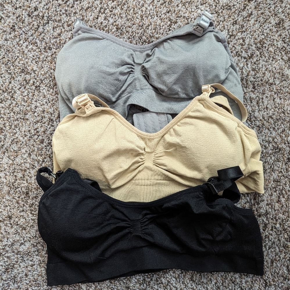 Padded nursing bras - size large